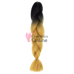 Coada de par afro impletita de  60 cm Premium 209 - Brunet-Blond Auriu AB4